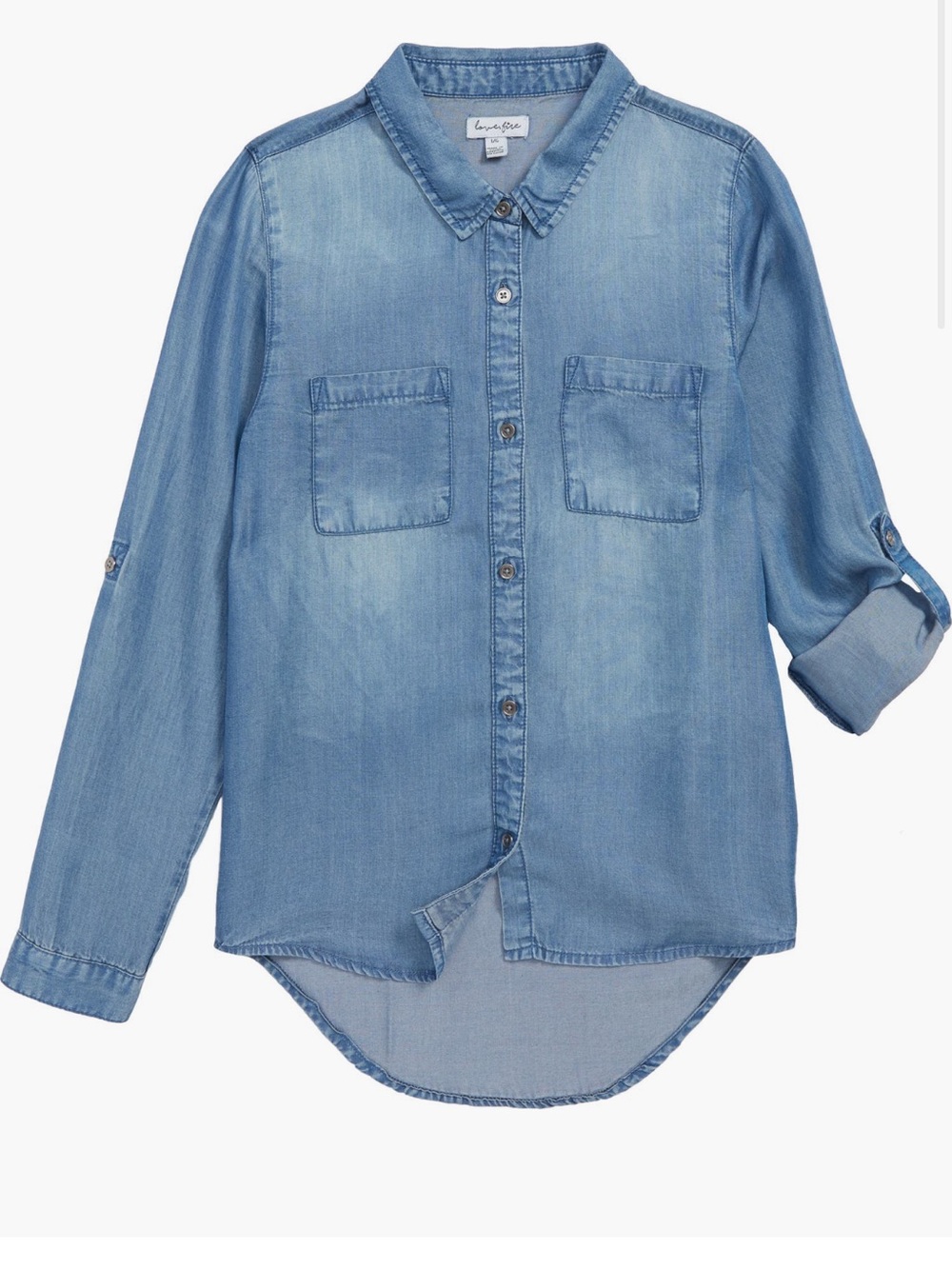 NWT Super soft lightweight Denim Button-Up Shirt